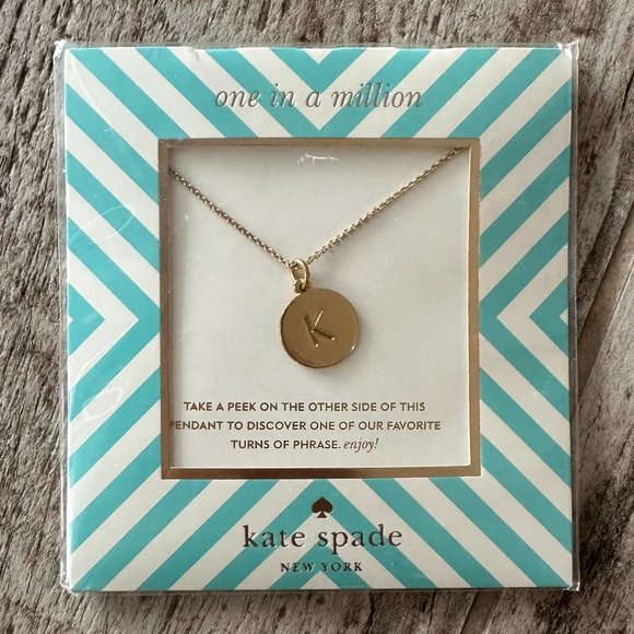 Kate Spade "K" Initial Gold Necklace - Picture 1 of 2